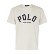 Ralph Lauren Logo T-shirt Casual Mode Beige, Herr