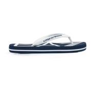 Emporio Armani EA7 Unisex Flip Flops Vit/Blå Xcq004-Xk196-N527 Blue, H...