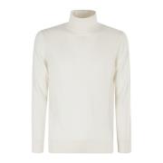 Eleventy Tipping Turtleneck Sweater White, Herr