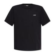 Rotate Birger Christensen T-shirt med logotyp Black, Dam