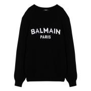 Balmain Rundhalsad T-shirt Black, Herr