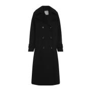 Sportmax Svart Leandro Coat Black, Dam