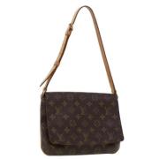 Louis Vuitton Vintage Pre-owned Canvas axelremsvskor Brown, Dam