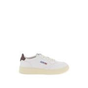 Autry Perforerade Läder Låga Sneakers White, Herr