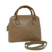 Gucci Vintage Pre-owned Laeder handvskor Beige, Dam