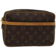 Louis Vuitton Vintage Pre-owned Canvas kuvertvskor Brown, Dam