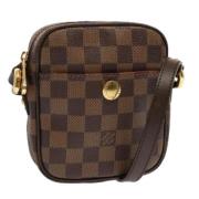 Louis Vuitton Vintage Pre-owned Canvas axelremsvskor Brown, Dam