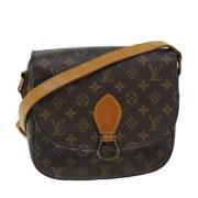 Louis Vuitton Vintage Pre-owned Canvas axelremsvskor Brown, Dam