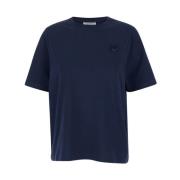 Maison Kitsuné Modig Fox Head Patch Tee Shirt Blue, Dam