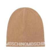 Moschino Mössa med logotyp Beige, Unisex