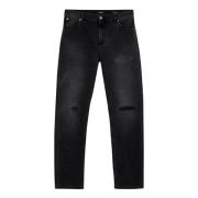 Balmain Regular Fit Denim Jeans Black, Herr