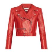 Alexander McQueen Läderjacka Red, Dam