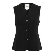 Soaked in Luxury Elegant Svart Väst Sleureka Waistcoat Black, Dam