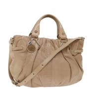 Celine Vintage Pre-owned Laeder handvskor Beige, Dam