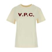 A.p.c. Kräm Bomull T-shirt Yellow, Dam