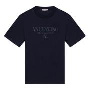 Valentino Garavani Kortärmad Crew Neck T-shirt Blue, Herr