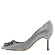 Manolo Blahnik Pre-owned Pre-owned Tyg klackskor Gray, Dam