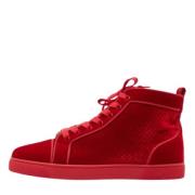 Christian Louboutin Pre-owned Pre-owned Sammet sneakers Red, Dam