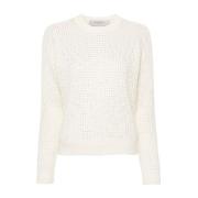 Golden Goose Vit Crewneck Sweatshirt White, Dam