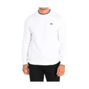 La Martina Bomullsweatshirt med logobroderi White, Herr