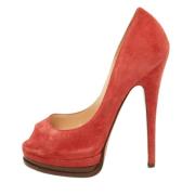 Casadei Pre-owned Pre-owned Mocka klackskor Red, Dam