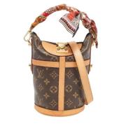 Louis Vuitton Vintage Pre-owned Belagd canvas handvskor Brown, Dam