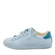 Gucci Vintage Pre-owned Laeder sneakers Blue, Dam