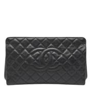 Chanel Vintage Pre-owned Laeder kuvertvskor Black, Dam