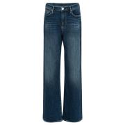 True Religion Baggy Wide Leg Jeans Blue, Dam