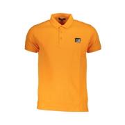 Cavalli Class Orange Bomull Polotröja med Logotyp Orange, Herr