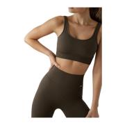 Aim'n Khaki Ribbed Seamless Bra Green, Dam