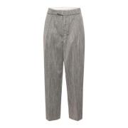 Saint Tropez Cropped Mist Grey Melange Byxor Gray, Dam