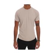 Daniele Alessandrini Beige Bomull Stretch Crew Neck T-shirt Beige, Her...