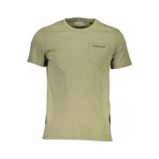 Guess Grön Ekologisk Bomull T-shirt med Broderi Green, Herr