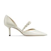 Jimmy Choo Aurelie 65 Patent Pumps med pärldekoration White, Dam