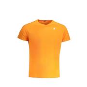 K-Way Bomull T-shirt med Logo Orange, Herr