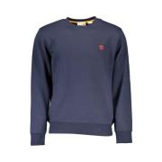 Timberland Blå Ekologisk Bomull Crewneck Tröja Blue, Herr