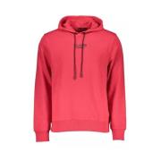 Cavalli Class Elegant Rosa Hoodie med Logotyptryck Red, Herr