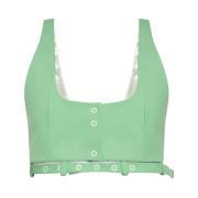 Ganni Kort tanktopp Green, Dam