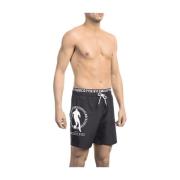 Bikkembergs Lager-p Detalj Badshorts Black, Herr