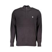 Timberland Ekologisk Bomull Half-Zip Tröja Black, Herr