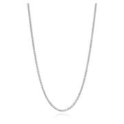 Nialaya Mens Squared Silver Chain Gray, Herr