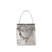 Balenciaga Silver Crush Tote Axelväska Gray, Dam