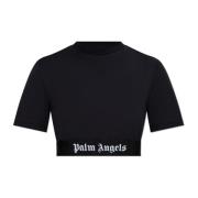 Palm Angels Topp med logga Black, Dam