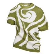 Dries Van Noten Kortärmad Crew Neck T-shirt Green, Dam