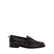 Lottusse Beige kalvskinn Chris Band Loafers Mocasin Banda Brown, Dam