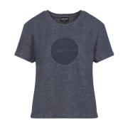 Giorgio Armani Blå Melange T-Shirt Gray, Dam