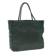 Prada Vintage Pre-owned Nylon handvskor Green, Dam