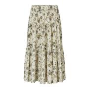 Lollys Laundry Morningll Maxi Kjol Kräm Beige, Dam