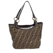 Fendi Vintage Pre-owned Canvas totevskor Brown, Dam